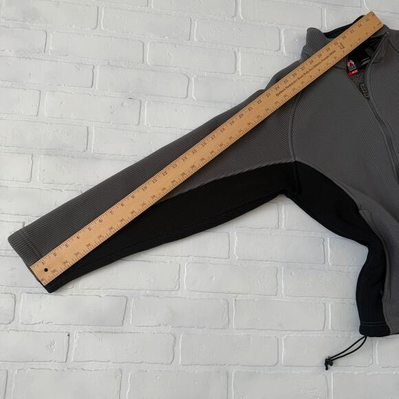 SPYDER Men's Core Sweater Knit Jacket Grey Black Insulated Zipper Pockets sz M - Picture 6 of 11